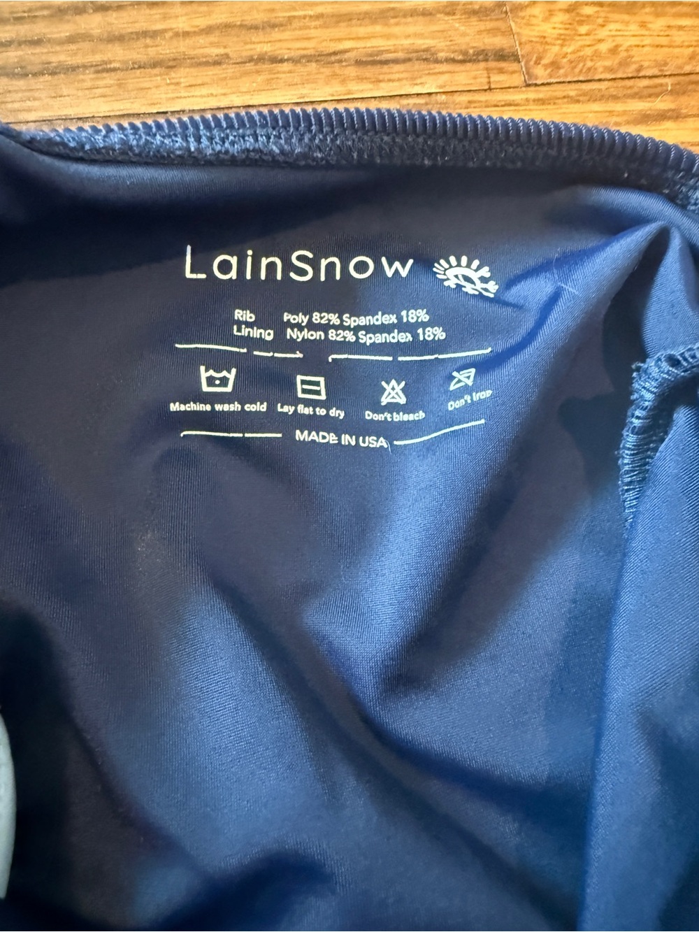 LainSnow Ocean Isle Navy Blue One-Piece Swimsuit size Large - Picture 7 of 10